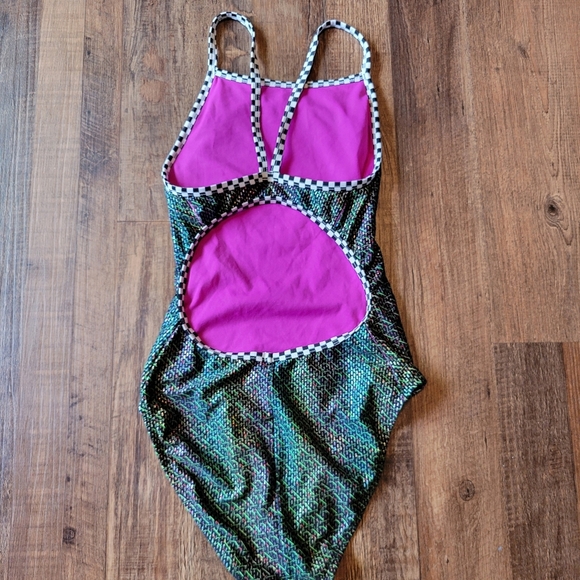 The Finals Glitz & Glam Foil Funnies Flutterback One Piece Swimsuit - Picture 7 of 12